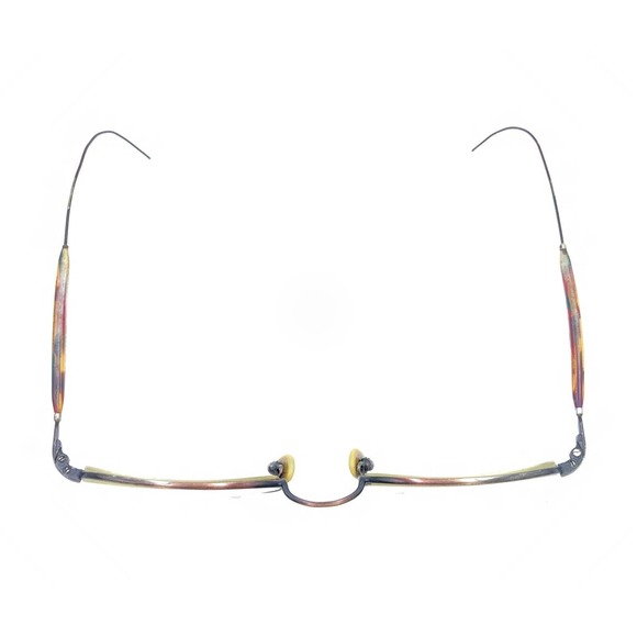 Gucci GG 1341 DR7 Brown Multicolor Metal Round Eyeglasses Frames 52-20 145 Italy - Picture 3 of 12